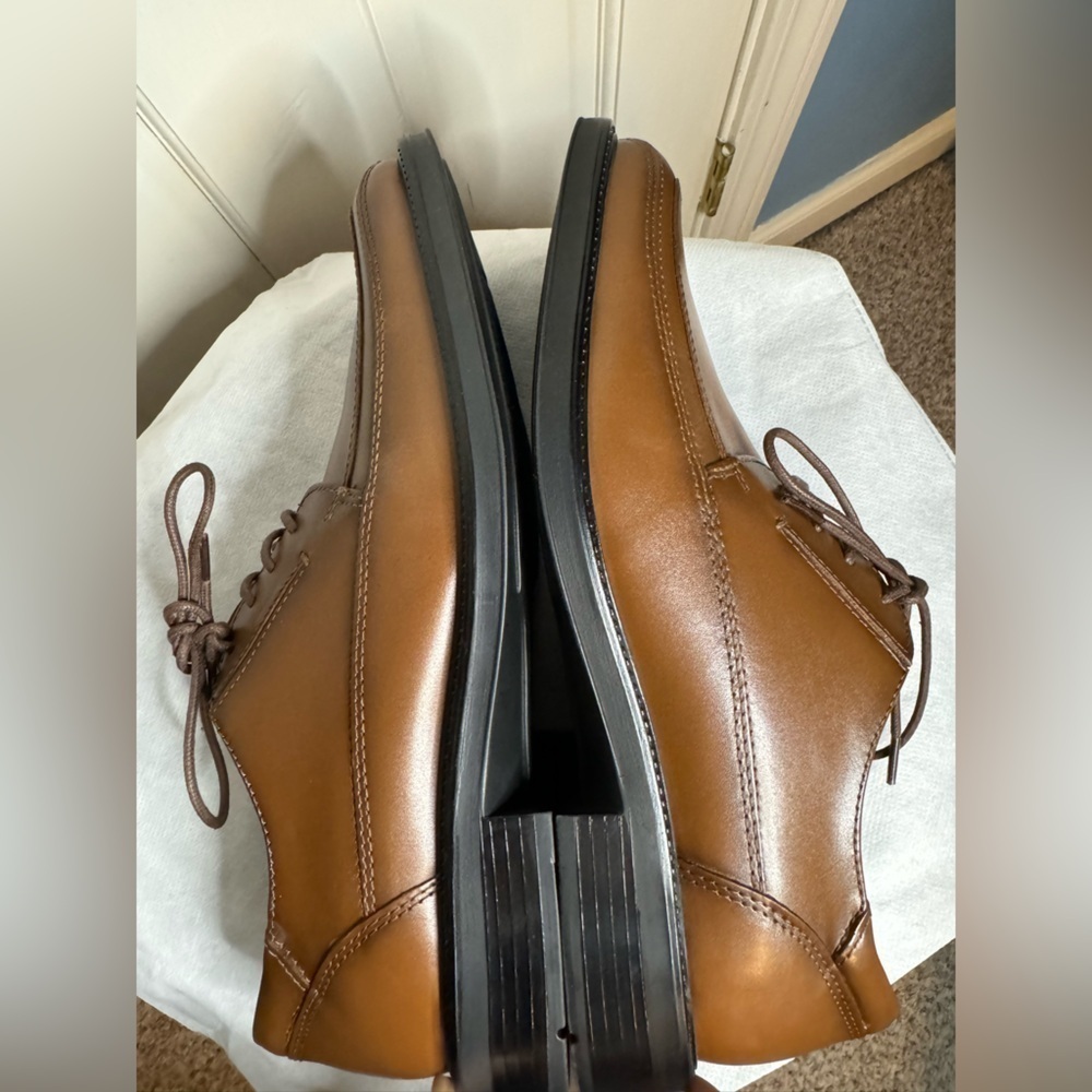 Dockers Men's Perspective Oxford Dress Shoes Tan Leather Size 9.5 M - Picture 7 of 16